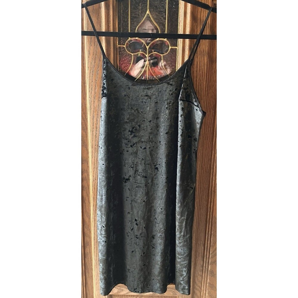 Victoria's Secret Crushed Velvet Dress Women's XS/S Black Whimsigoth Sleeveless